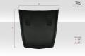 Universal Duraflex GT500 Hood Cowl Scoop Vent - 1 Piece