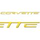 Corvette Domed Bumper Insert/Decals Letter Set 2005-2013 C6, Z06, ZR1, Grand Sport