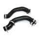 HPS Black Intercooler Hot Charge Pipe and Cold Side with Blue Hoses 15-17 Ford Mustang Ecoboost 2.3L Turbo