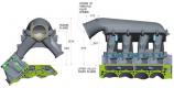 16-22+ Camaro SS Hi-Ram Intake Manifold W/ Port EFI Provisions & Fuel Rail,  105mm Throttle Body 
