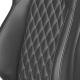 Corbeau Trailcat Racing Seat, Black Vinyl White Diamond Stitch, 44901WPR