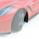 C7 Corvette ACS XL Front Wheel Rock / Splash Guards, Pair, Painted in Carbon Flash Metallatic