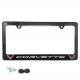 C8 Corvette Gray Script w/Double Logo License Plate Frame, Carbon Fiber