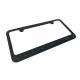 C8 Corvette License Plate Frame -Black Crossed Flags Logo, Black
