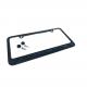 C8 Corvette License Plate Frame -Black Crossed Flags Logo, Black