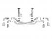 C8 Corvette 2020- MACH Force-Xp 304 Stainless Steel Cat-Back Exhaust w/o Muffler Polished (w/ NPP)