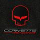 C6 Corvette RED Jake Design C6 Corvette Late Design 2007-2013 Front Floor Mat Set (Hook Anchor)
