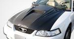 1999-2004 Ford Mustang Carbon Creations Spyder 3 Hood - 1 Piece