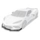 EOS C8 Corvette Stingray Front Splitter [5-Piece Extended - Hydro Carbon