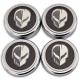 Corvette JAKE Real Carbon Fiber Cap Covers 4pc Set Stainless Steel