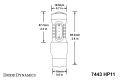 7443 LED Bulb HP11 LED Amber Pair Diode Dynamics