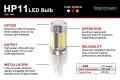 7443 LED Bulb HP11 LED Amber Single Diode Dynamics
