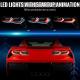 CHEVROLET CORVETTE C7 TAIL LIGHT (C8 DESIGN) BLACK HOUSING SMOKE LENS 