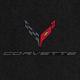 C8 Corvette Floor Mats, Lloyds Mats with C8 Crossed Flags & Corvette Script