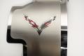 2014-2017 C7 Corvette - Alternator Cover Crossed Flags Emblem