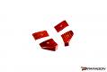 CCS Steering Wheel Red Carbon Fiber Button Covers 4pc, C8 Corvette