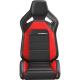 Corbeau Sportline  Racing Seat, RRX Black, Red HD Vinyl, 55070PR, PAIR