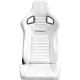 Corbeau Sportline  Racing Seat, RRS White Vinyl / Black Stitch, 74903PR