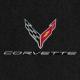 C8 Corvette Floor Mats, Lloyds Mats with C8 Crossed Flags & Corvette Script