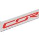 Corvette Red Script on Chrome License Plate Frame, C7 Stingray,  Z51,  Z06,  Gra