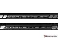 C8 Black Billet Strut Tower Bars, GM Z06 Script, No Reservoir Bracket
