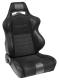 Corbeau LG1 Racing Seat, LG1 Black Vinyl/Black Microsuede Wide , S25501WPR