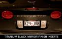 C5 Corvette Back Bumper Inserts Letters, Polished, Black or Gold